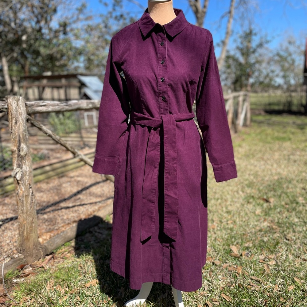 Talbots corduroy belted dress